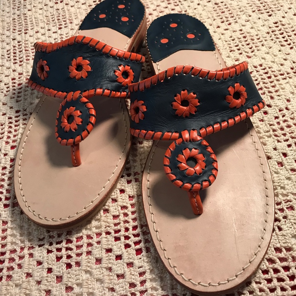 ✨Jack Rogers Classic Sandals✨New! Orange & Navy!!